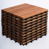 Bliss Outdoors Hardwood 6-Slat Interlocking Wood Deck Tiles, Natural, Set of 30 - 2 of 4