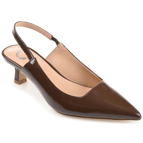 Womens dark shop brown pumps