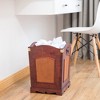 Vintiquewise Antique Wooden Waste Can - Bin with Handle - 2 of 4