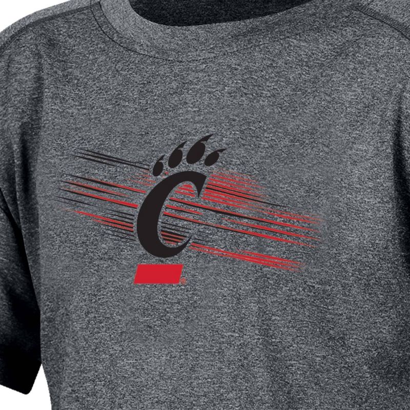 NCAA Cincinnati Bearcats Boys&#39; Gray Poly T-Shirt, 3 of 4