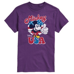 Men's - Disney - Mickey Mouse USA Flag Thumbs Up Short Sleeve Graphic T-Shirt - 1 of 3