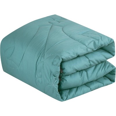 Home Mart Goods 9 Piece Bed-in-a-Bag Blue Floral Solid Soft Bedding Comforter Set — фото 5
