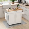 Costway Rolling Kitchen Island Cart Storage Cabinet w/ Towel & Spice Rack White\Black\Cherry\Gray - 2 of 4