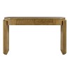 Luxystar Console Table with Natural Wood Grain Finish, Oval Top and 2 Drawers for Entryway and Living Room, Pine Wood - 2 of 4