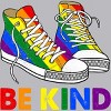 Adult Design By Humans Be Kind Sneakers LGBTQIA PrideBy Legato Tendo Tank Top - 2 of 2