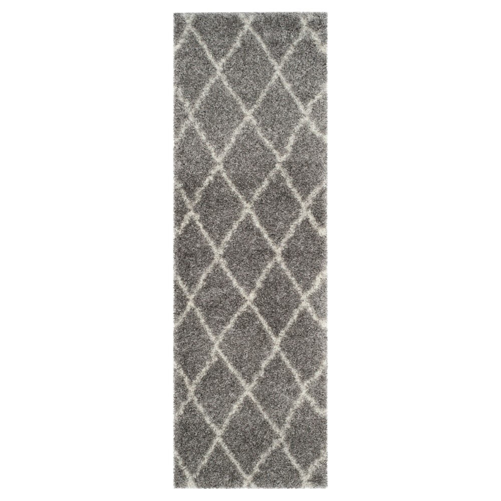 2'3inx7' Montreal Shag Rug Gray/Ivory - Safavieh