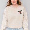 Embroidered Mistletoe - Women's Graphic Sweatshirt - 2 of 4