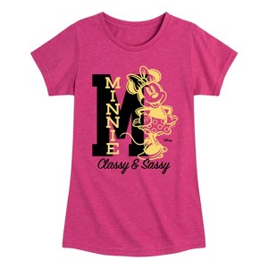 Girls' - Disney - Minnie Mouse Fitted Short Sleeve Graphic T-Shirt - 1 of 4