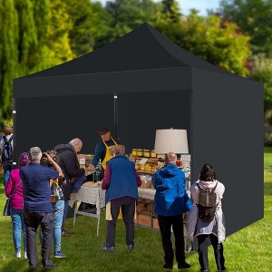 Commercial Canopy Tent with 4 Removable Sidewalls, 10x10 Pop Up Canopy Tent - 1 of 4