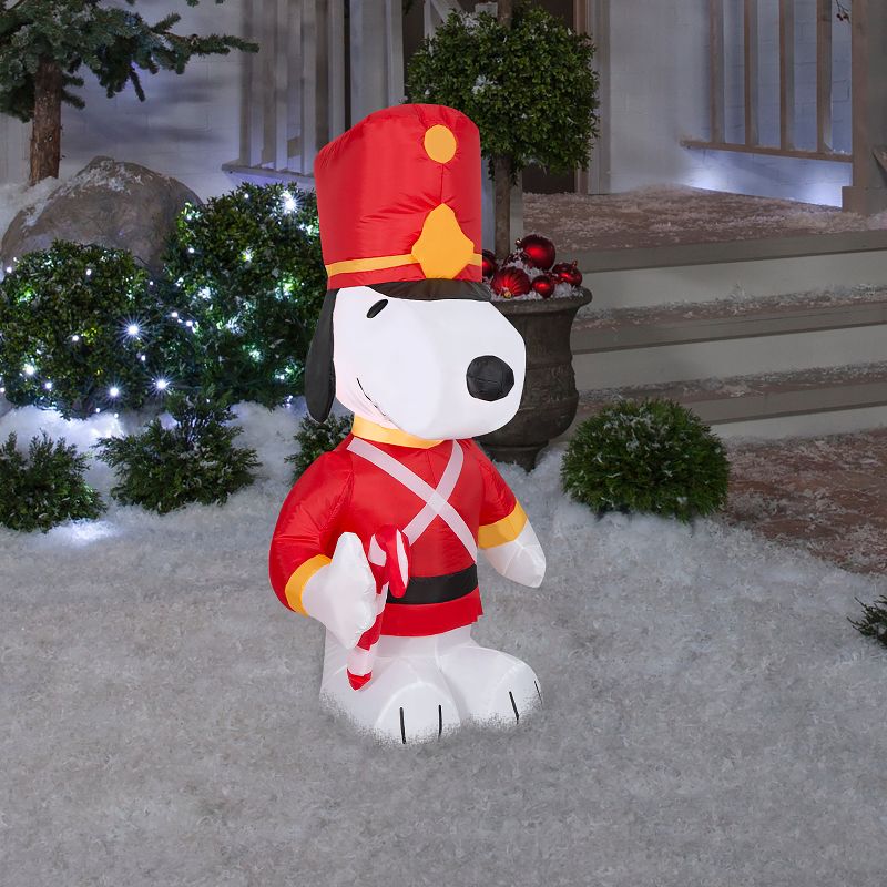 Gemmy Christmas Inflatable Snoopy as Toy Solider, 3.5 ft Tall, Multi, 2 of 7
