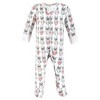 Hudson Baby Infant Girls Cotton Sleep and Play, Bonjour - 3 of 4