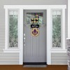 Big Dot of Happiness Mardi Gras - Hanging Porch Masquerade Party Outdoor Decorations - Front Door Decor - 3 Piece Sign - 2 of 4