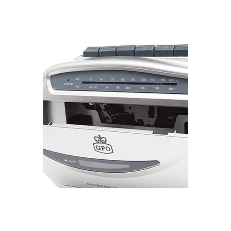GPO Retro GPO9401 9401 Portable AM/FM Radio Cassette Recorder Player - Silver, 2 of 7