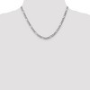 Black Bow Jewelry 5.35mm, 14k White Gold, Hollow Figaro Chain Necklace - 2 of 4