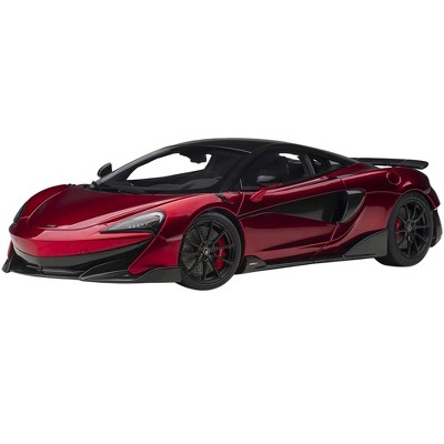 McLaren 600LT Volcano Red and Carbon 1/18 Model Car by Autoart