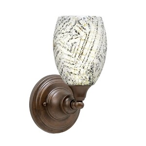Toltec Lighting Any 1 - Light Sconce in  Bronze with 5" Natural Fusion Shade - 1 of 1