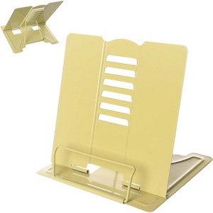 Metal Book Stand Adjustable Book Holder for Reading, Sturdy & Durable for Cookbooks, Textbooks, Magazines on Counter - 1 of 4