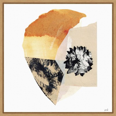 Mother I Abstract Canvas Print with Sylvie Maple Frame