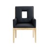 Meridian Furniture,Gwendolyn Vegan Leather Dining Arm Chair - 3 of 4