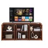 ModernLuxe Wavy Sideboard with Curved Design, Storage Cabinet Versatile TV Stand & Vintage Style Accent Cabinet - 2 of 4