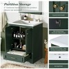 24" Bathroom Vanity with Ceramic Sink, Modern Freestanding Storage Cabinet with Silver Handles & Soft Closing Doors - ModernLuxe - 4 of 4