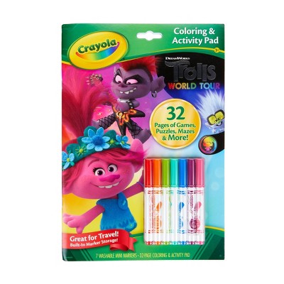 Crayola 32pg Trolls World Tour Color & Activity Pad with 7 Mini Markers