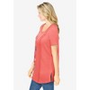 Woman Within Plus Size Short-Sleeve Scoopneck Embroidered Tunic - 4 of 4