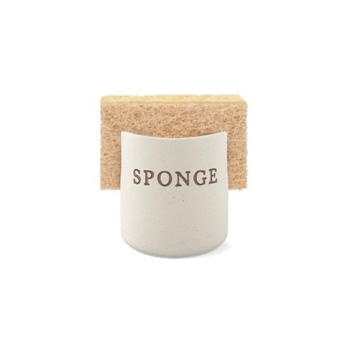 Ceramic SCRUB Sponge Holder Dish
