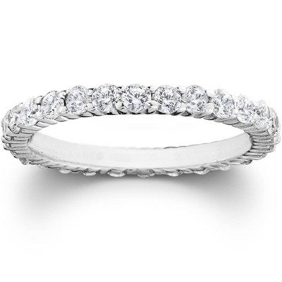 Pompeii3 1ct Diamond Eternity Wedding Ring in 14k White, Yellow, Rose Gold, or Platinum