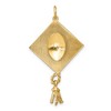 Black Bow Jewelry 14k Yellow Gold & Freshwater Cultured Pearl Graduation Cap Charm, 22mm - 3 of 4