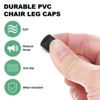 Unique Bargains Non-Slip PVC Chair Leg Caps Floor Protectors for Folding Chairs Black - 2 of 4
