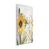Stupell Industries Sunflower Floral over Vintage Plant Wall Plaque Art, 10" x 15" - 2 of 4