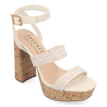 Journee Collection Womens Sienne Tru Comfort Foam High Heel Platform Sandals
