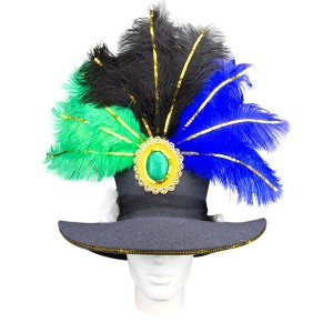 Foam Party Hats Mardi Gras Feathers Hat - 1 of 4