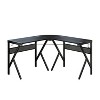 Lavish Home L-Shaped Computer Desk - Modern Industrial Style for Home Office, Bedroom, or Craft Table - 2 of 4