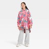Girls' Hello Kitty Oversized Plush Hooded Sweatshirt - Pink - 3 of 3