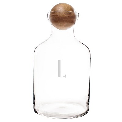 Cathy's Concepts 56 oz. Personalized Glass Decanter with Wood Stopper-L