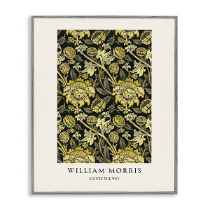 Stupell Industries William Morris Chintz The Wey Framed Giclee Art, Gray, 16" x 20" - 1 of 4