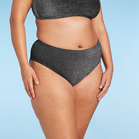 High Waisted Bikini Sets, Black, Plus-Size & High Leg