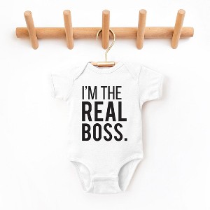 The Juniper Shop I'm The Real Boss Baby Bodysuit - 1 of 2