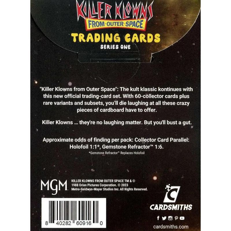 Cardsmiths Killer Klowns Series 1 Trading Card Preview Pack | 3 Cards, 2 of 3