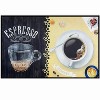 Home Mart Goods Yellow Black Espresso Modern Non-Slip Washable Low Pile Kitchen Mat - 36" x 19" - 2 of 4