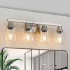 Dolonm 24" Modern 4-Light Bathroom Vanity Light Fixture - Brushed Nickel Finish with Clear Glass Shades(No Bulbs) - 2 of 4
