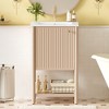 Mlmh & Kngwa 20-inch Farmhouse Bathroom Vanity with Ceramic Sink,Freestanding Storage Bathroom Vanity with Door and Shelf - 4 of 4