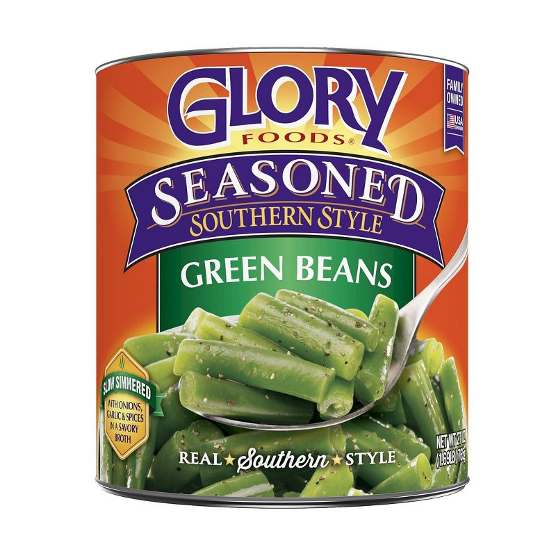 Glory Foods Seasoned Southern Style String Beans 27oz, 1 of 4