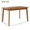 47" Mid-Century Modern Dining Table with Rounded Corners, Solid Wood Frame for Kitchen or Small Dining Room -3irtyhousy - 4 of 4