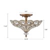 LLHZSY 15 3/4" Vintage Crystal Rice Bead Ceiling Chandelier 4-Light Fixture for Foyer Hallway Dining Room - 4 of 4