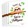 Big Dot of Happiness Let's Hang - Sloth - Baby Shower or Birthday Party Thank You Cards (8 count) - 2 of 4