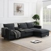 109"x57" Convertible Sectional Sofa Couches with Ottoman, 3 Seat L-Shaped Couch for Living Room Apartment, Gray - image 2 of 4