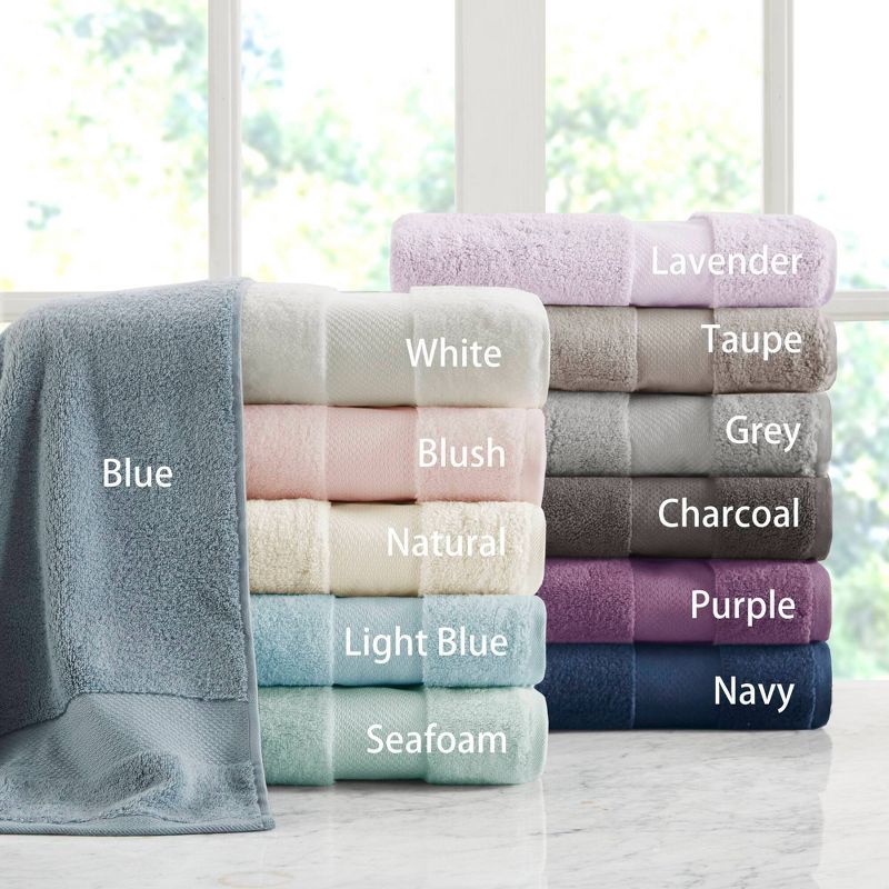 Turkish 100% Cotton 6pc Absorbent Ultra Soft Bath Towel Set, 6 of 11